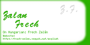 zalan frech business card